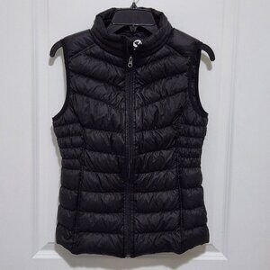 Be Boundless Women's S Black Down Feather Puffer Vest Full Zip